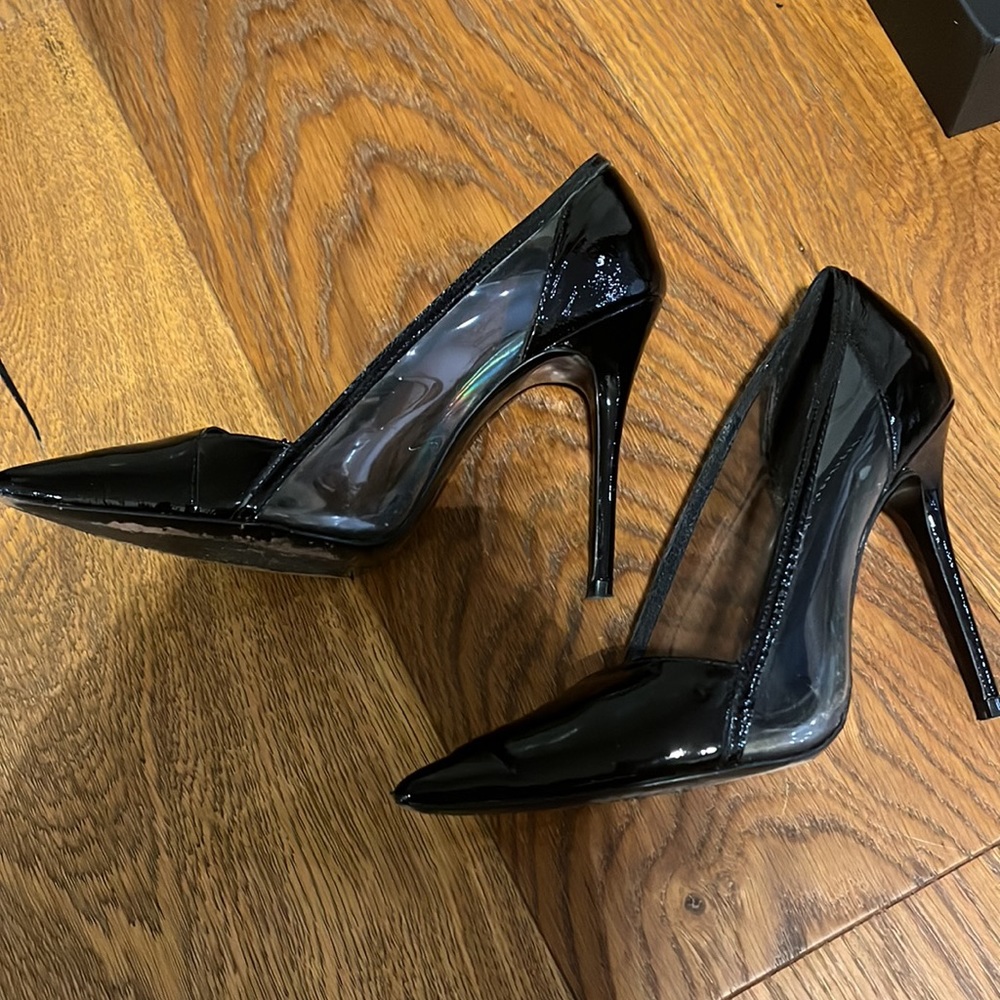 Theyskens theory black patent leather heels.